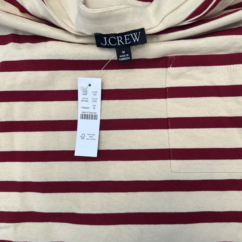 NWT - J. CREW striped tee - sz M - Picture 2 of 3